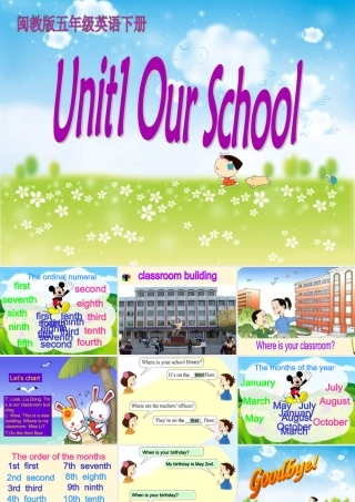 五年级英语下册 unit1课件 闽教版