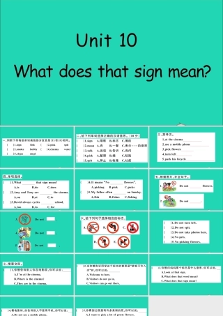 五年级英语上册 Unit 10 What does that sign mean作业课件 湘少版-湘少版小学五年级上册英语课件