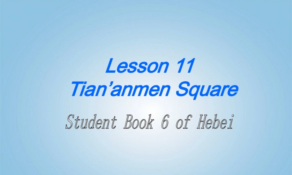 五年级英语下册 unit2 lesson11(1)课件 冀教版