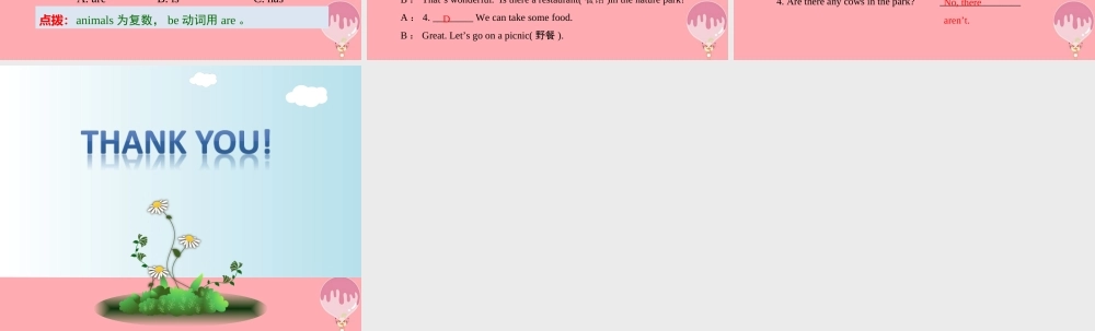 五年级英语上册 Unit 6 In a nature park PB Let’s talk课件 人教pep-人教版小学五年级上册英语课件