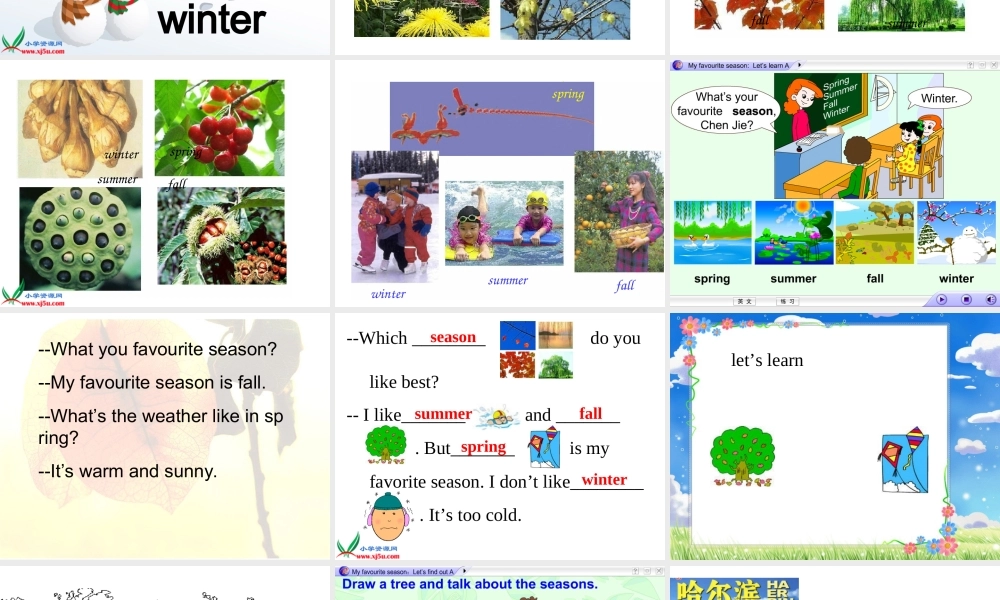 五年级英语下册 Unit2 My favourite season B课件 人教PEP