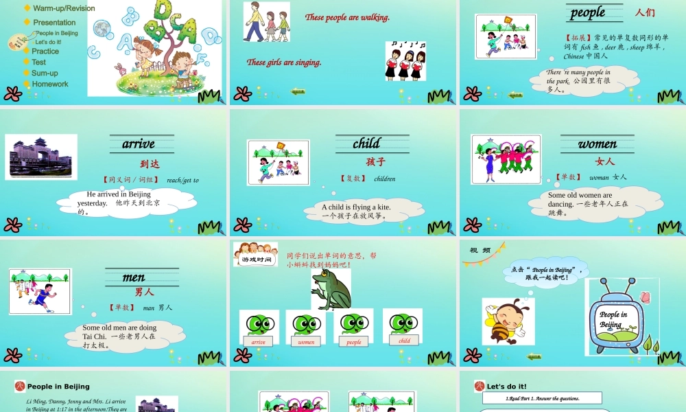 五年级英语下册 Unit 2 In Beijing Lesson 7 Arriving in Beijing课件 冀教版（三起）-冀教版小学五年级下册英语课件