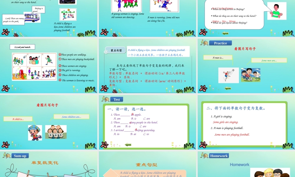 五年级英语下册 Unit 2 In Beijing Lesson 7 Arriving in Beijing课件 冀教版（三起）-冀教版小学五年级下册英语课件