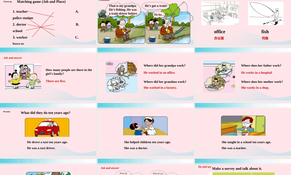 五年级英语下册 Module 1 unit 2 he worked in an office课件1 外研版（一起）-外研版小学五年级下册英语课件