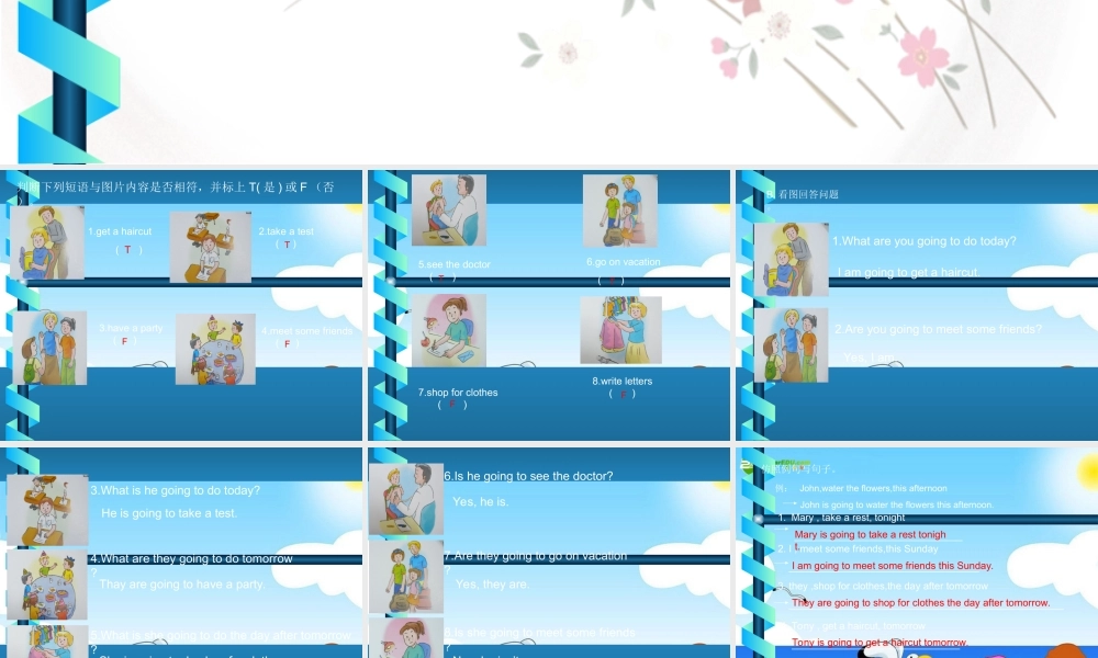 五年级英语上册 Unit 6 It’s a vacation课件 广东版开心