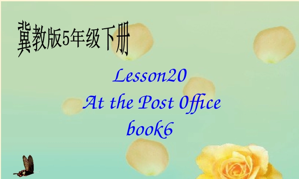 五年级英语下册 unit3 lesson20（3）课件 冀教版