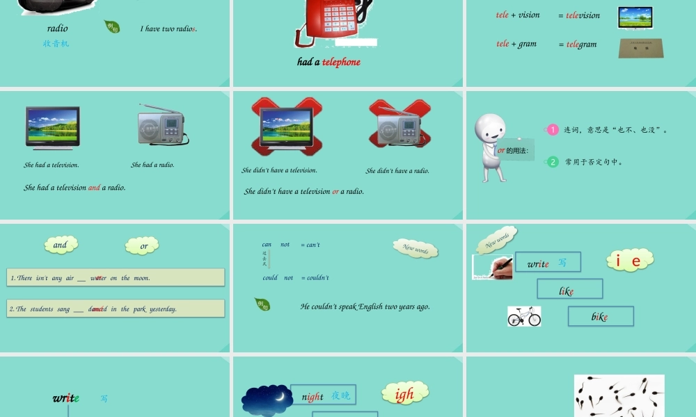 五年级英语下册 Module 1 Unit 2 She didn’t have a television课件 外研版（三起）-外研版小学五年级下册英语课件