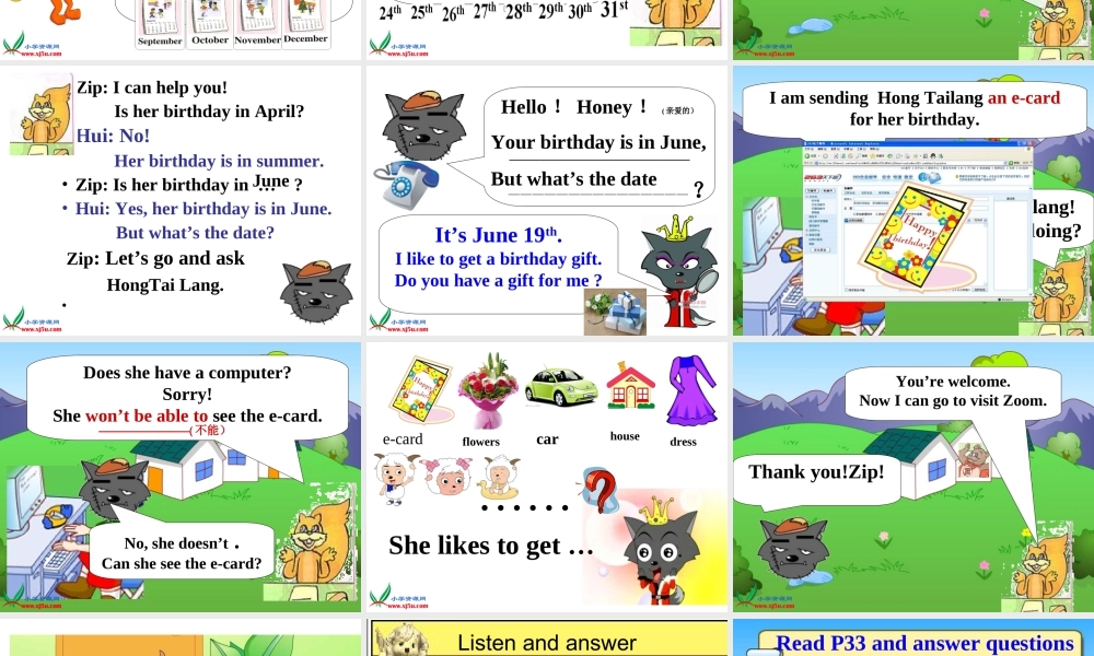 五年级英语下册 Unit3（21） PartB Read and write课件 人教PEP