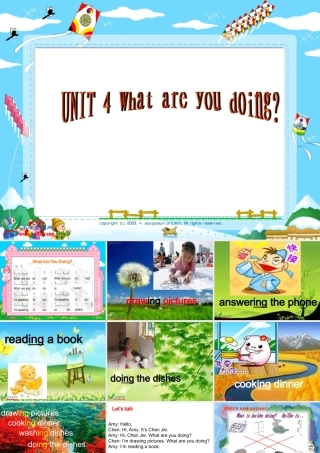 五年级英语下册 unit4 what are you doing课件 人教版PEP