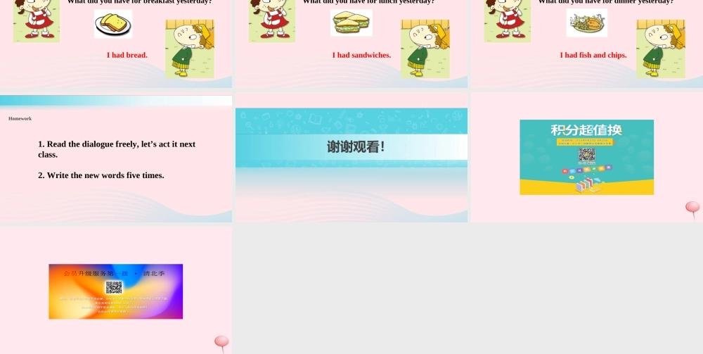 五年级英语下册 Module 2 unit 1 what did she have for lunch课件1 外研版（一起）-外研版小学五年级下册英语课件