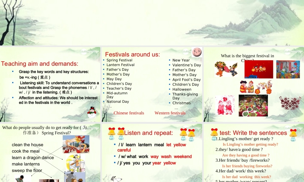 五年级英语上册 Unit 12(2)课件 湘少版