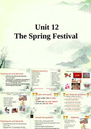 五年级英语上册 Unit 12(2)课件 湘少版