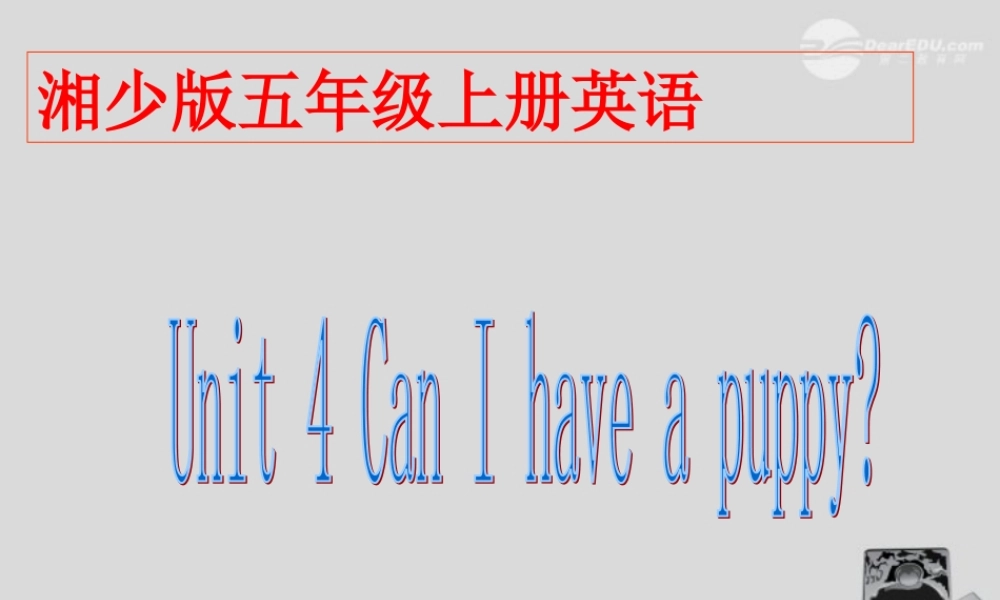 五年级英语上册 Unit 4(2)课件 湘少版