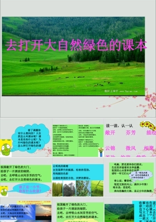 五年级语文上册 第二单元 4 去打开大自然绿色的课本教学课件1 苏教版-苏教版小学五年级上册语文课件