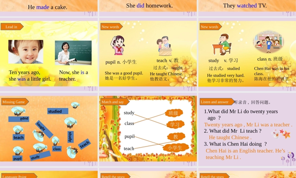 五年级英语下册 Module 2 Unit 2 Mr Li was a teacher课件 外研版（三起）-外研版小学五年级下册英语课件