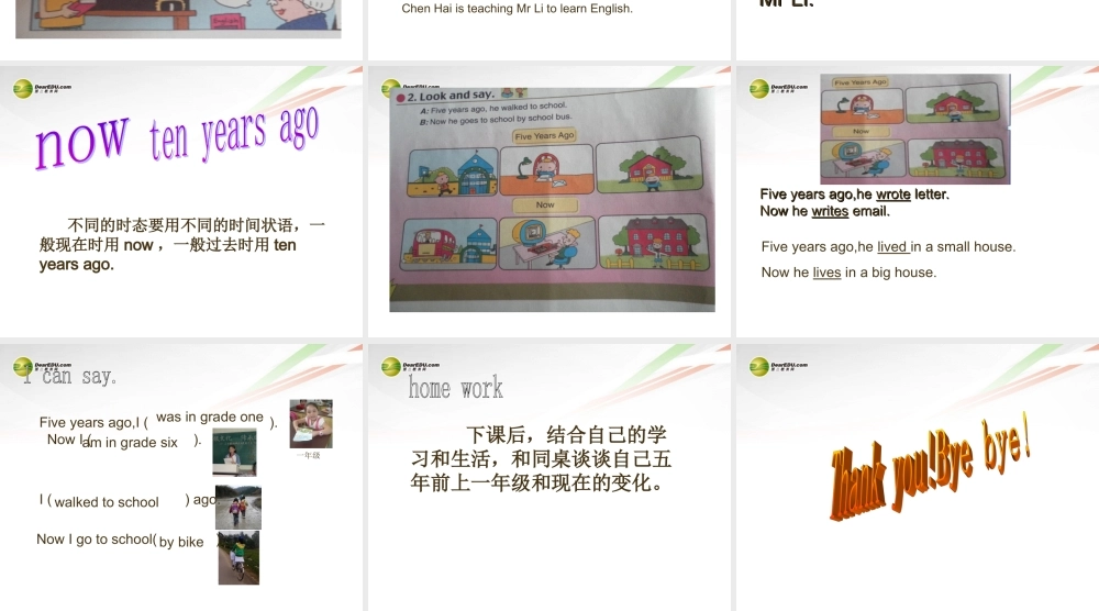 五年级英语下册 Module 2 Unit 2 Mr Li was a teacher课件（1） 外研版（三起）