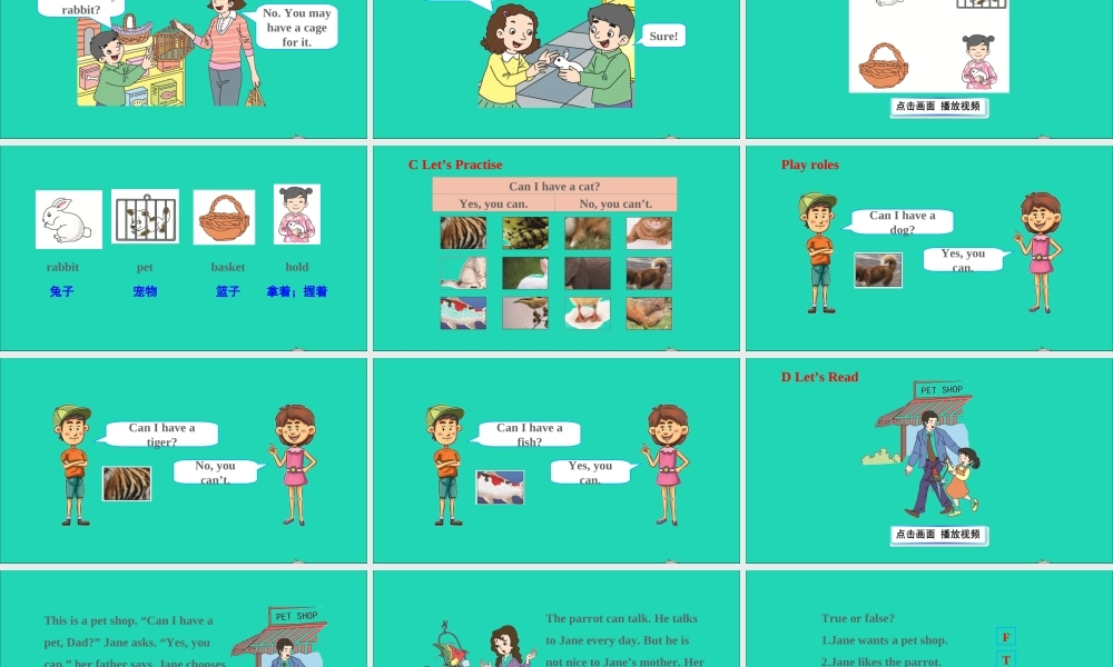 五年级英语上册 Unit 5  Can I have a pet课件+素材 湘少版