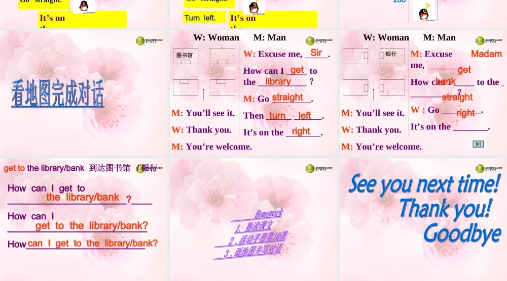 五年级英语上册 Unit 5 Asking the Way Lesson10课件 闽教版
