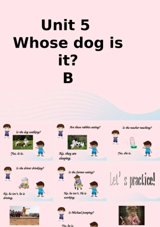 五年级英语下册 Unit5 Whose dog is it（Part B Is Jane reading）课件 人教PEP版-人教PEP小学五年级下册英语课件