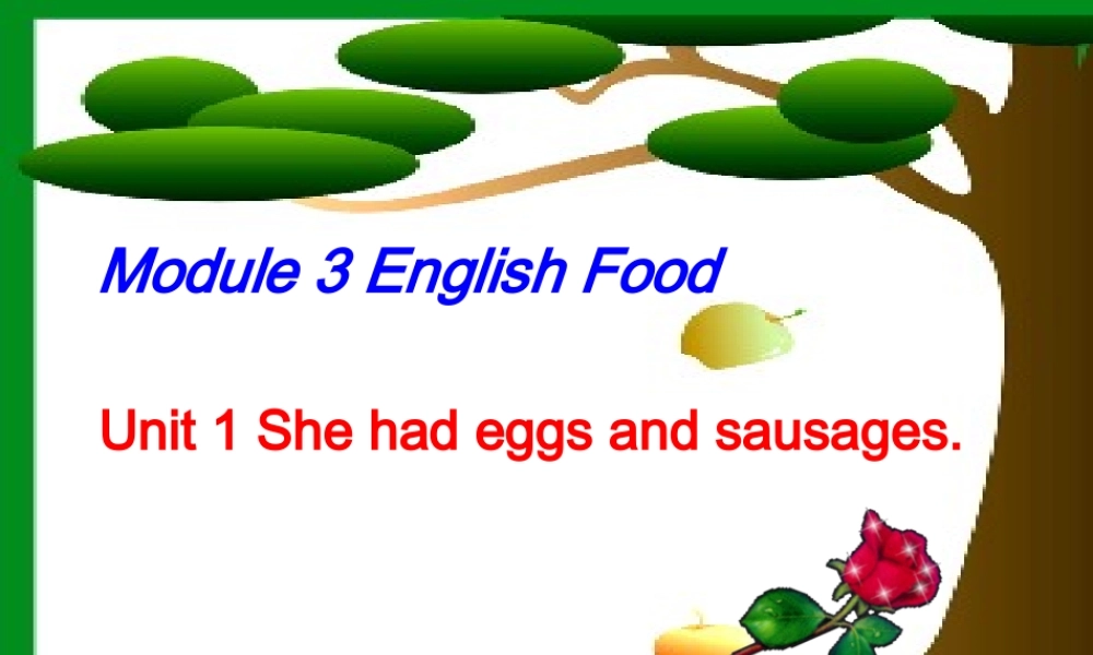 五年级英语下册 Module 3 Unit 1 She had eggs and sausages（2）教学课件 外研版（三起）-外研版小学五年级下册英语课件