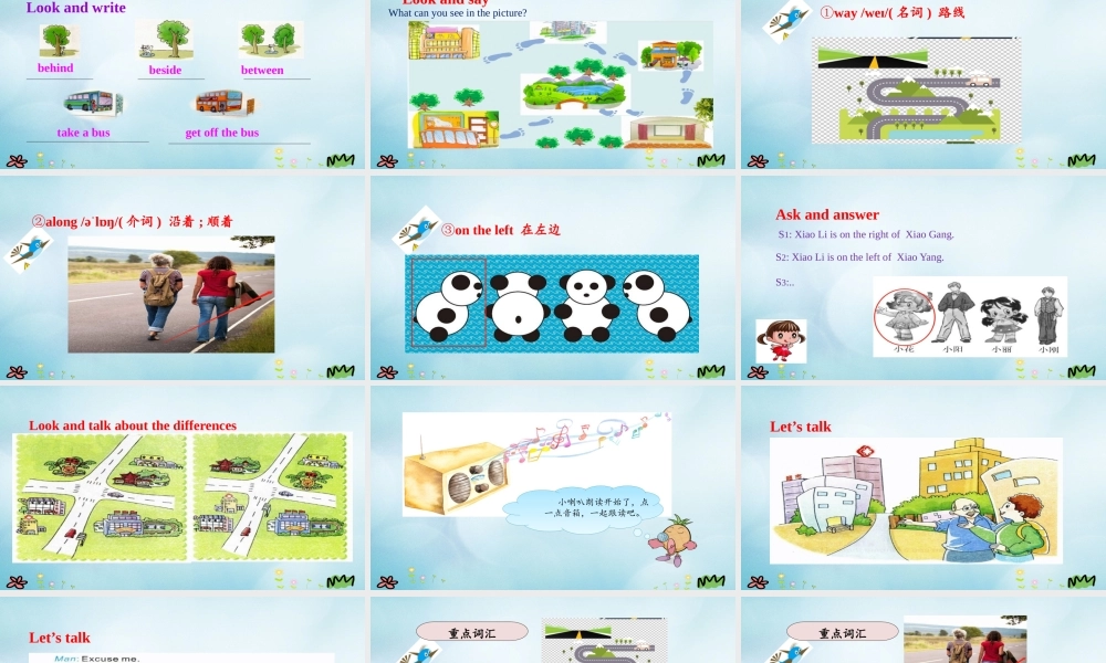 五年级英语上册 Unit 5 Can You Tell Me the Way to the Supermarket（第2课时）课件 陕旅版（三起）-陕旅版小学五年级上册英语课件