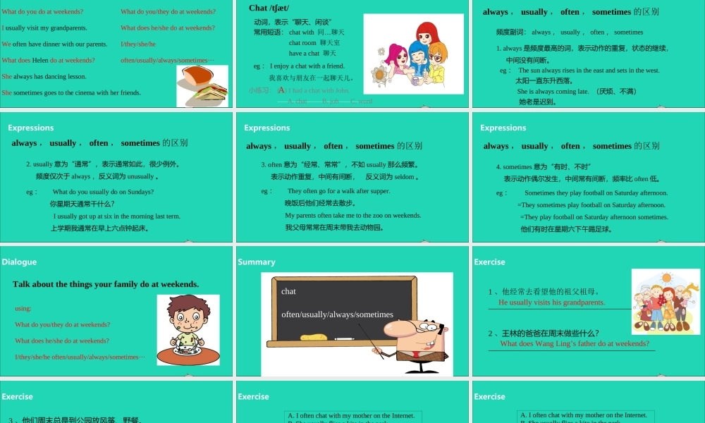 五年级英语上册 Unit 7 At weekends（第2课时）课件 （新版）牛津版-（新版）牛津版小学五年级上册英语课件