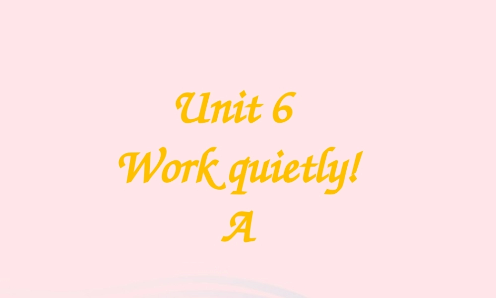 五年级英语下册 Unit6 Work quietly（Part A Whats the girl doing）课件 人教PEP版-人教PEP小学五年级下册英语课件