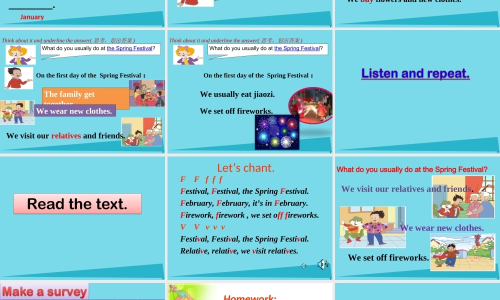 五年级英语上册 Unit 7 Lesson 1 We visit relatives and friends课件1 鲁科版-鲁科版小学五年级上册英语课件