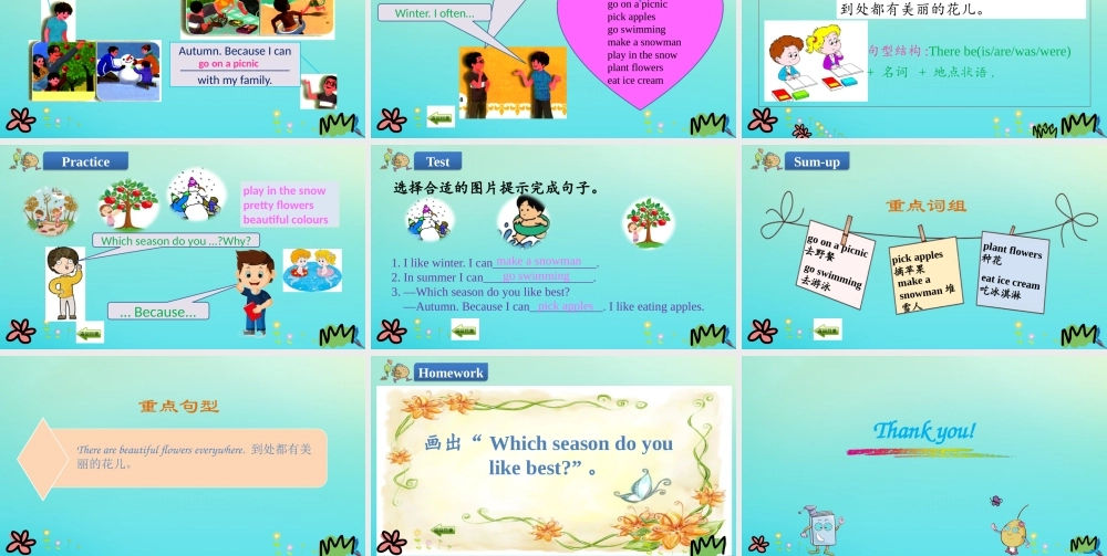 五年级英语下册 Unit 2 My favourite season（第5课时）课件 人教PEP版-人教PEP小学五年级下册英语课件