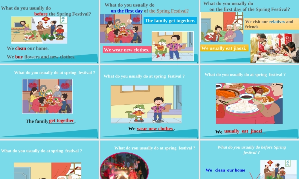 五年级英语上册 Unit 7 Lesson 1 We visit relatives and friends课件2 鲁科版-鲁科版小学五年级上册英语课件