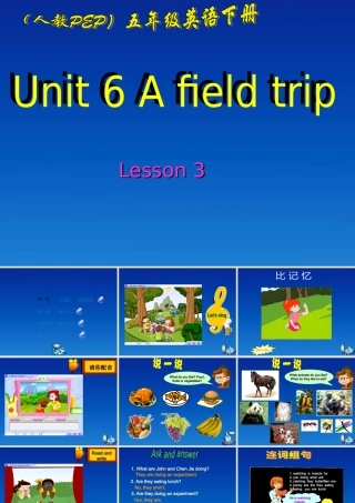 五年级英语下册 Unit6Lesson3课件 人教PEP