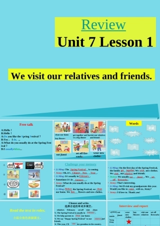 五年级英语上册 Unit 7 Lesson 1 We visit relatives and friends课件3 鲁科版-鲁科版小学五年级上册英语课件
