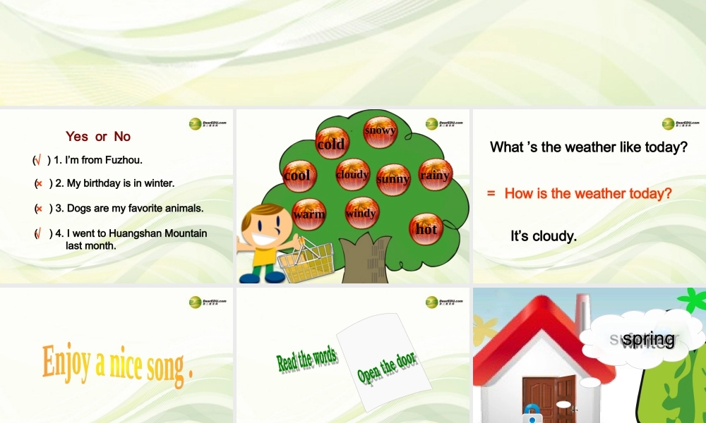 五年级英语上册 Unit 7 Months of the year Lesson 14课件 闽教版