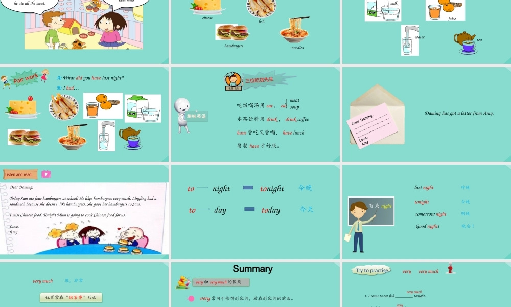 五年级英语下册 Module 3 Unit 2 Sam ate four hamburgers课件 外研版（三起）-外研版小学五年级下册英语课件