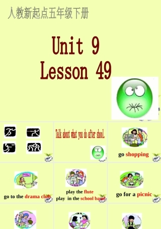 五年级英语下册 unit9 lesson49（1）课件 人教新起点