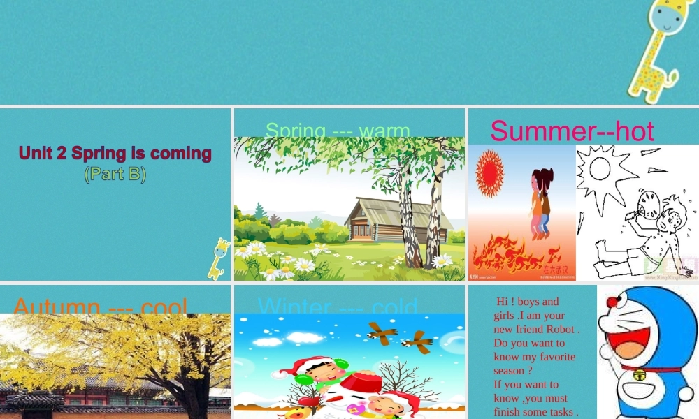 五年级英语下册 unit 2 spring is coming part b课件 陕旅版-陕旅版小学五年级下册英语课件