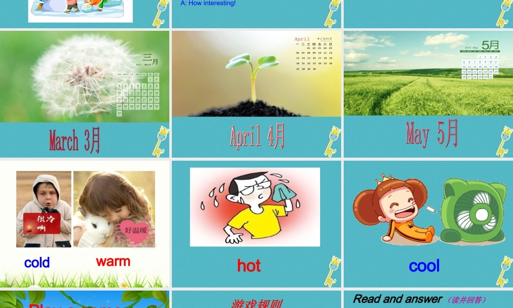 五年级英语下册 unit 2 spring is coming partc课件 陕旅版-陕旅版小学五年级下册英语课件