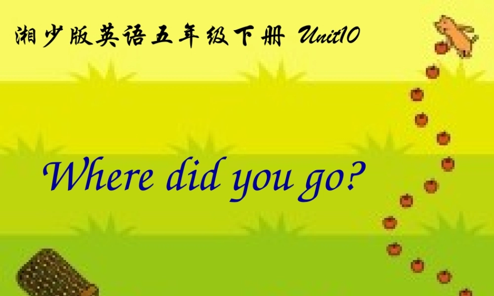 五年级英语下册 unit10课件 湘少版