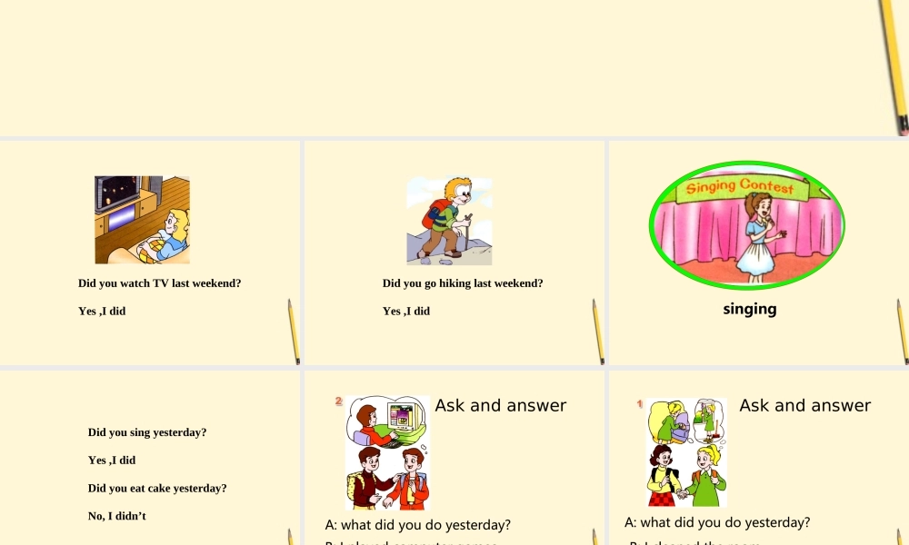 五年级英语下册 unit13 lesson74课件 人教新起点