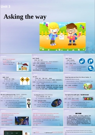 五年级英语下册 Unit 3 Asking the way（第1课时）课件 牛津版-牛津版小学五年级下册英语课件