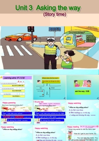 五年级英语下册 Unit 3 Asking the way（第1课时）课件 牛津译林版（三起）-牛津版小学五年级下册英语课件