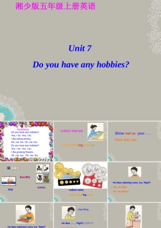 五年级英语上册 Unit 7(2)课件 湘少版
