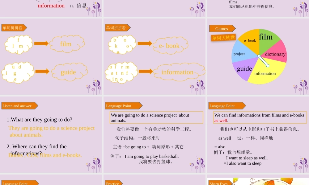 五年级英语下册 Module 4 Unit 2 We can find information from books and CDs课件 外研版（三起）-外研版小学五年级下册英语课件