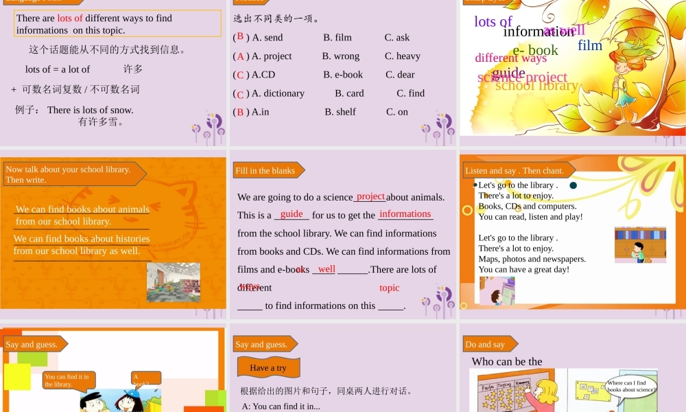 五年级英语下册 Module 4 Unit 2 We can find information from books and CDs课件 外研版（三起）-外研版小学五年级下册英语课件