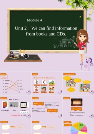 五年级英语下册 Module 4 Unit 2 We can find information from books and CDs课件 外研版（三起）-外研版小学五年级下册英语课件
