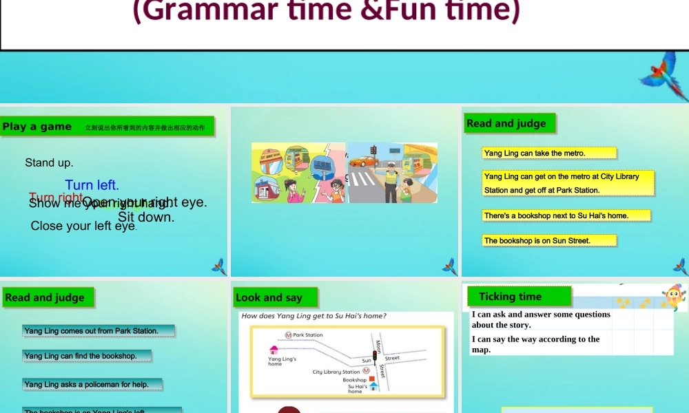 五年级英语下册 Unit 3 Asking the way（第2课时）课件 牛津译林版（三起）-牛津版小学五年级下册英语课件