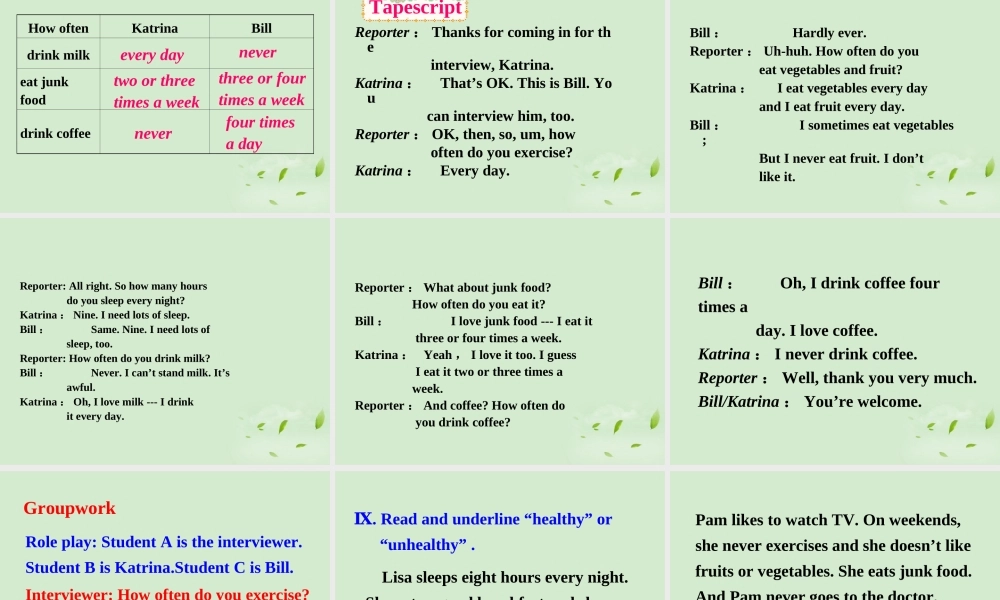 五年级英语下册 unit16Revision(2)课件 人教新起点