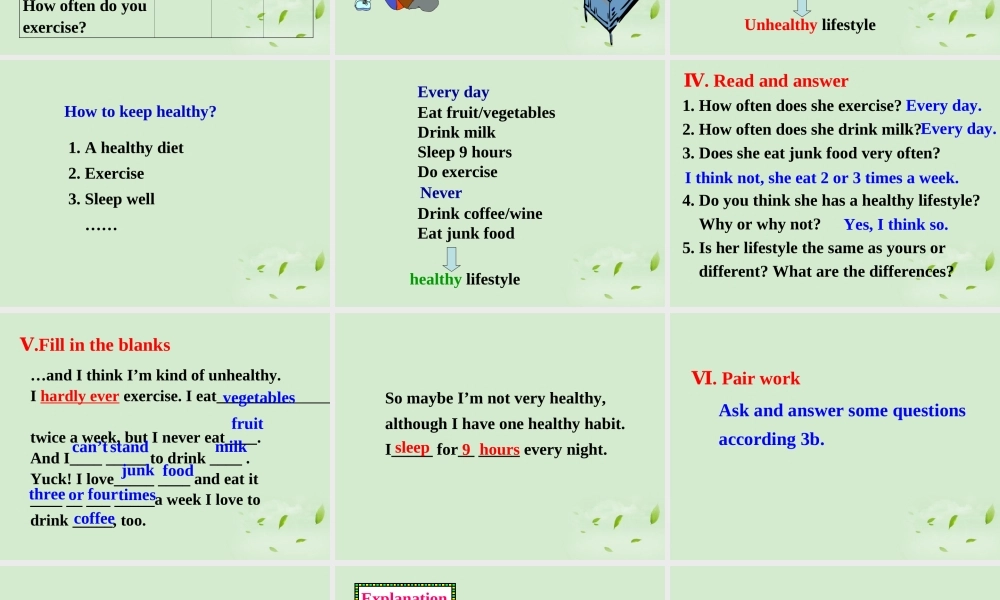 五年级英语下册 unit16Revision(3)课件 人教新起点