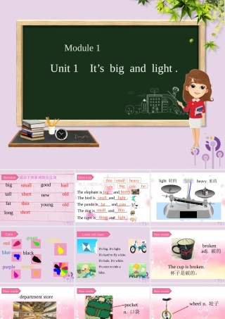 五年级英语下册 Module 5 Unit 1 It’s big and light课件 外研版（三起）-外研版小学五年级下册英语课件