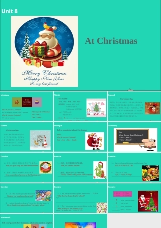 五年级英语上册 Unit 8 At Christmas（第2课时）课件 （新版）牛津版-（新版）牛津版小学五年级上册英语课件